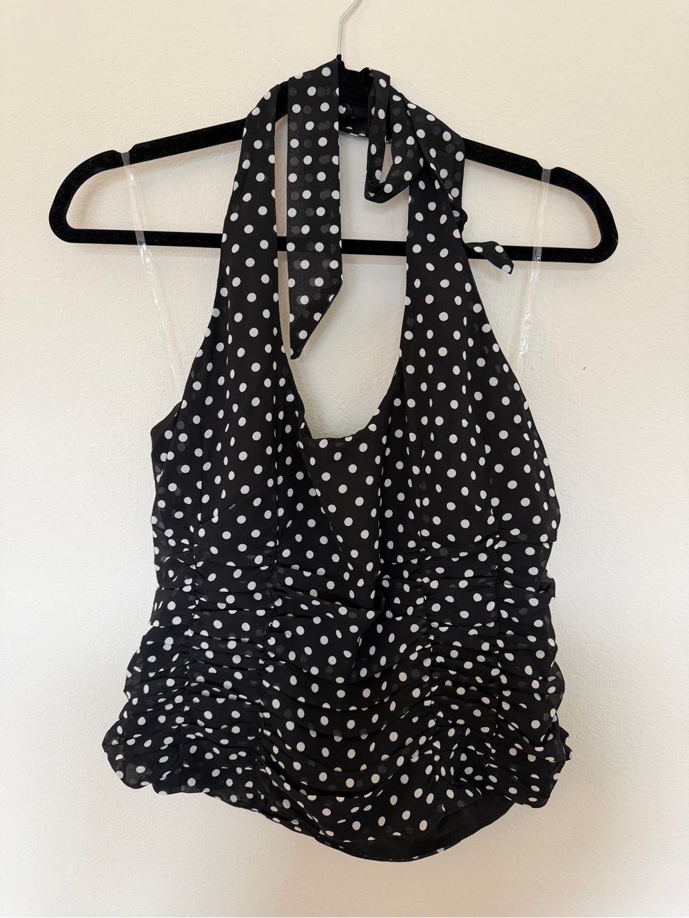 NWT PacSun Beverly & Beck Valentina Polka Dot Halter Top Size XXL